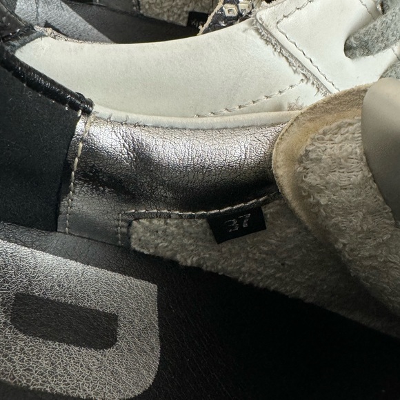 P448 John Python-Print Leather Low Top Sneakers Size 37 US 7 Classic Designer - Picture 14 of 16